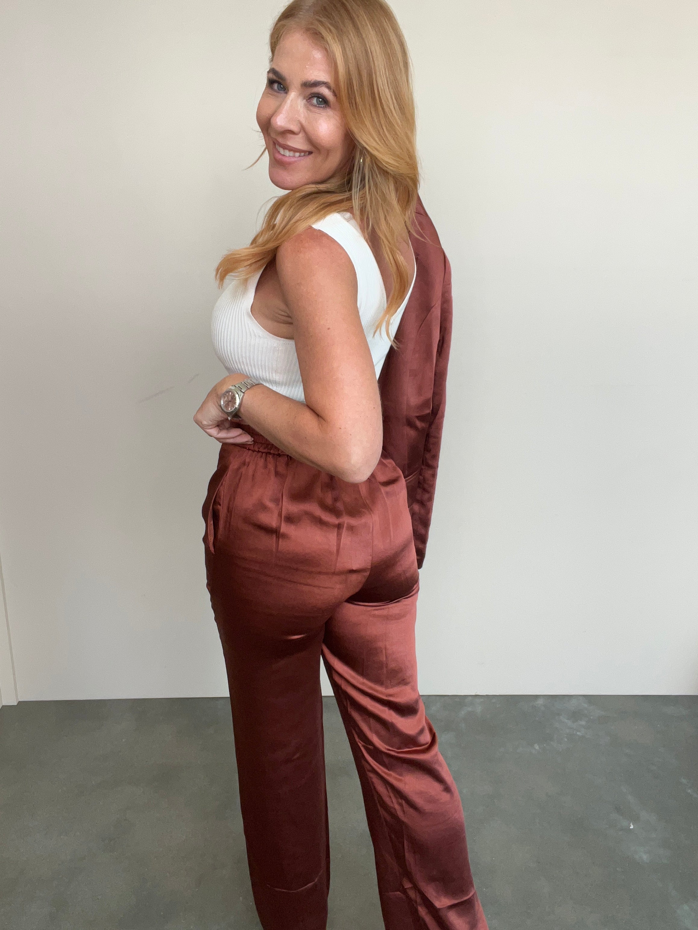 Amber Wide-Leg Silk Pants for Women on Sale